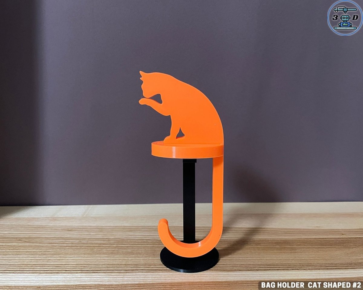 Cat-Shaped Purse Hook | Bag Hanger | Desk Organizer - Image 3