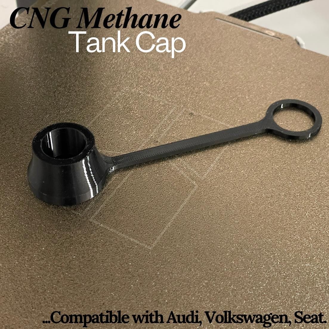 CNG Methane Tank Cap – Compatible with Audi, Volkswagen, Seat - Reinforced 3D-Printed TPU - Image 1