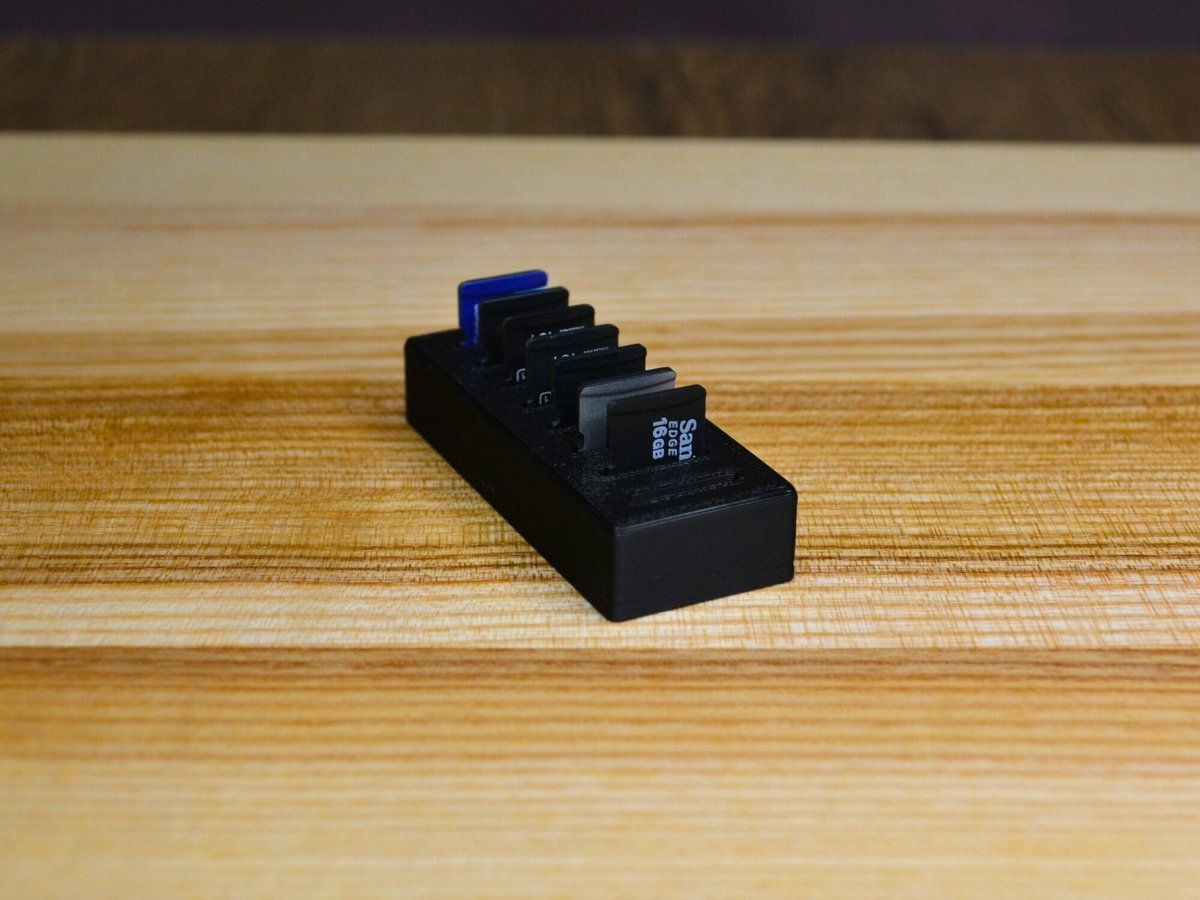 Customizable Micro SD Card Organizer with 8 Slots - Choose Your Color - Image 1
