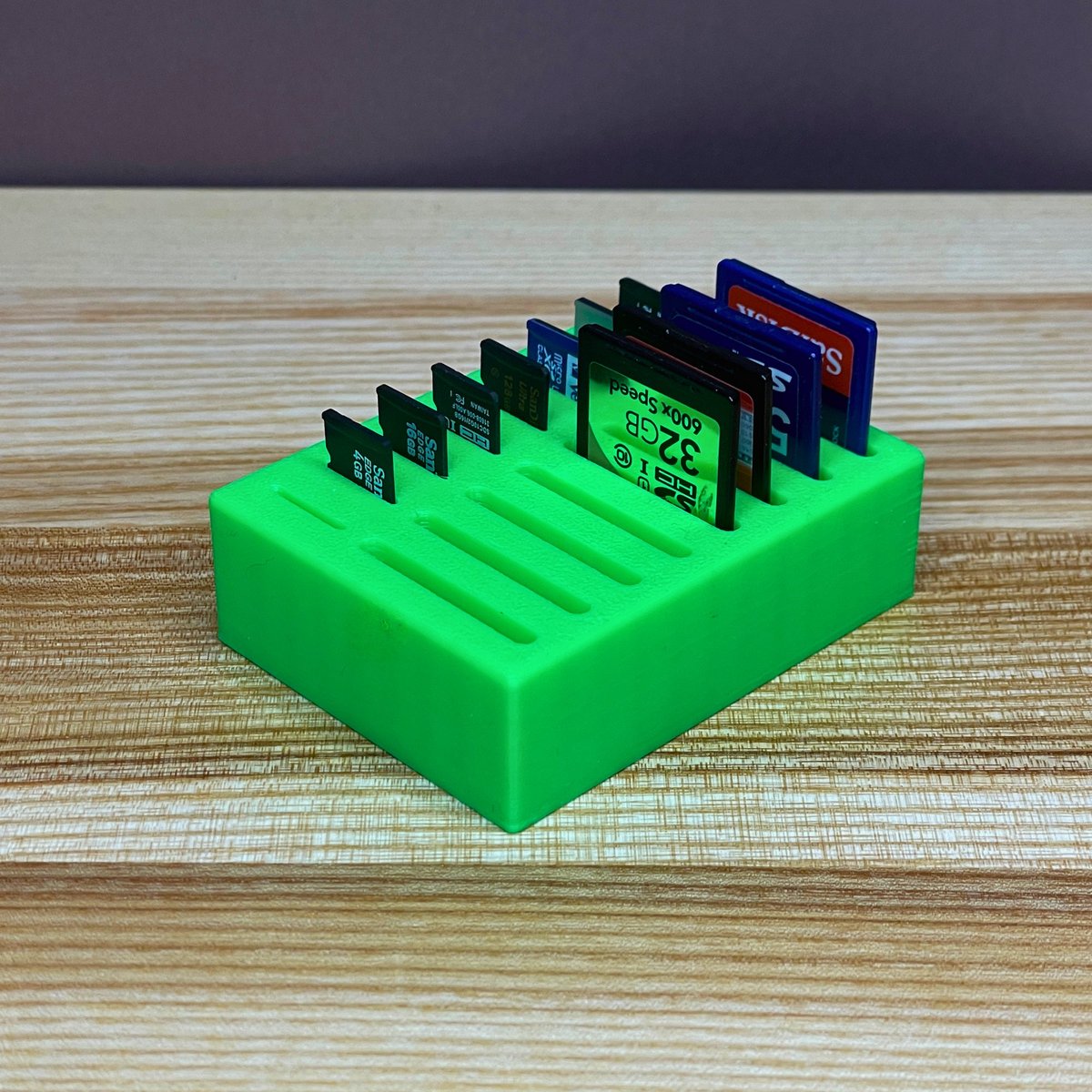 Customizable SD Card and Micro SD Card Organizer with 8 Slots - Choose Your Color - Image 1