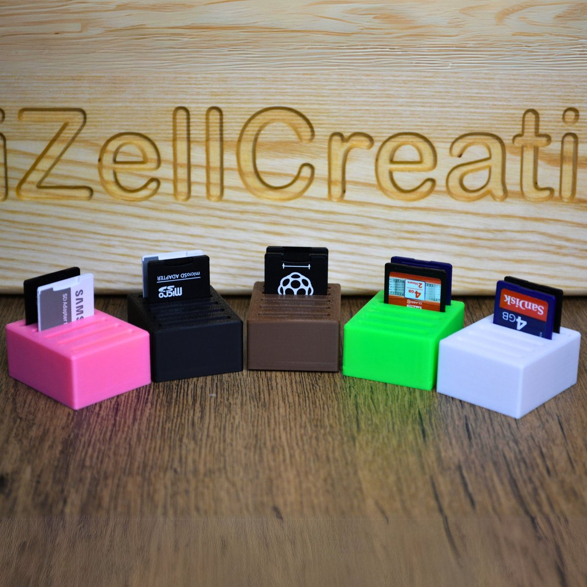 Customizable SD Card Organizer with 5 Slots - Choose Your Color - Image 1