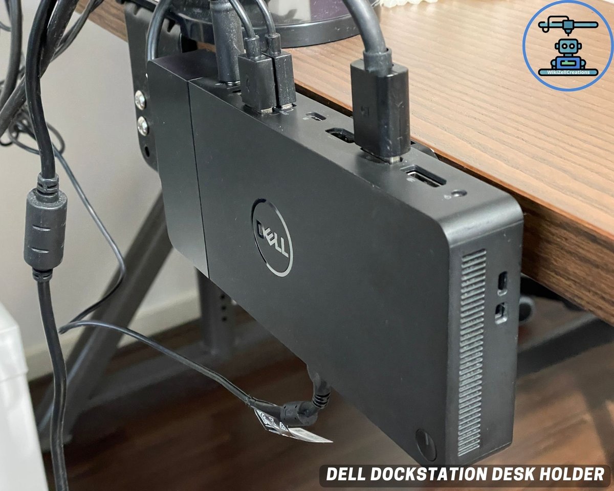 Desk Mount for Dell WD19TBS, WD19TB, WD19, WD19S, WD22TB4 - Docking Station Dell Desk Mounting Bracket - Image 1
