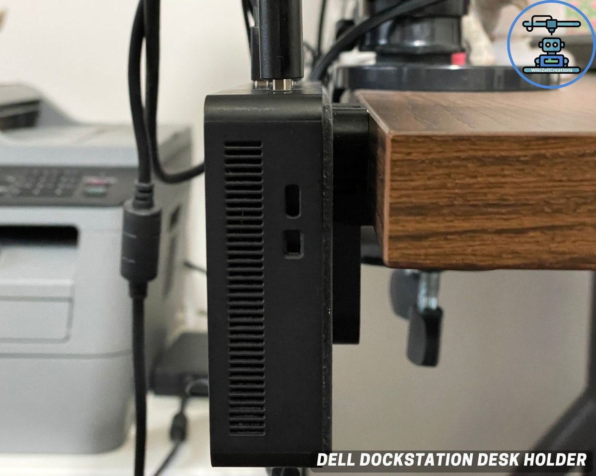 Desk Mount for Dell WD19TBS, WD19TB, WD19, WD19S, WD22TB4 - Docking Station Dell Desk Mounting Bracket - Image 2