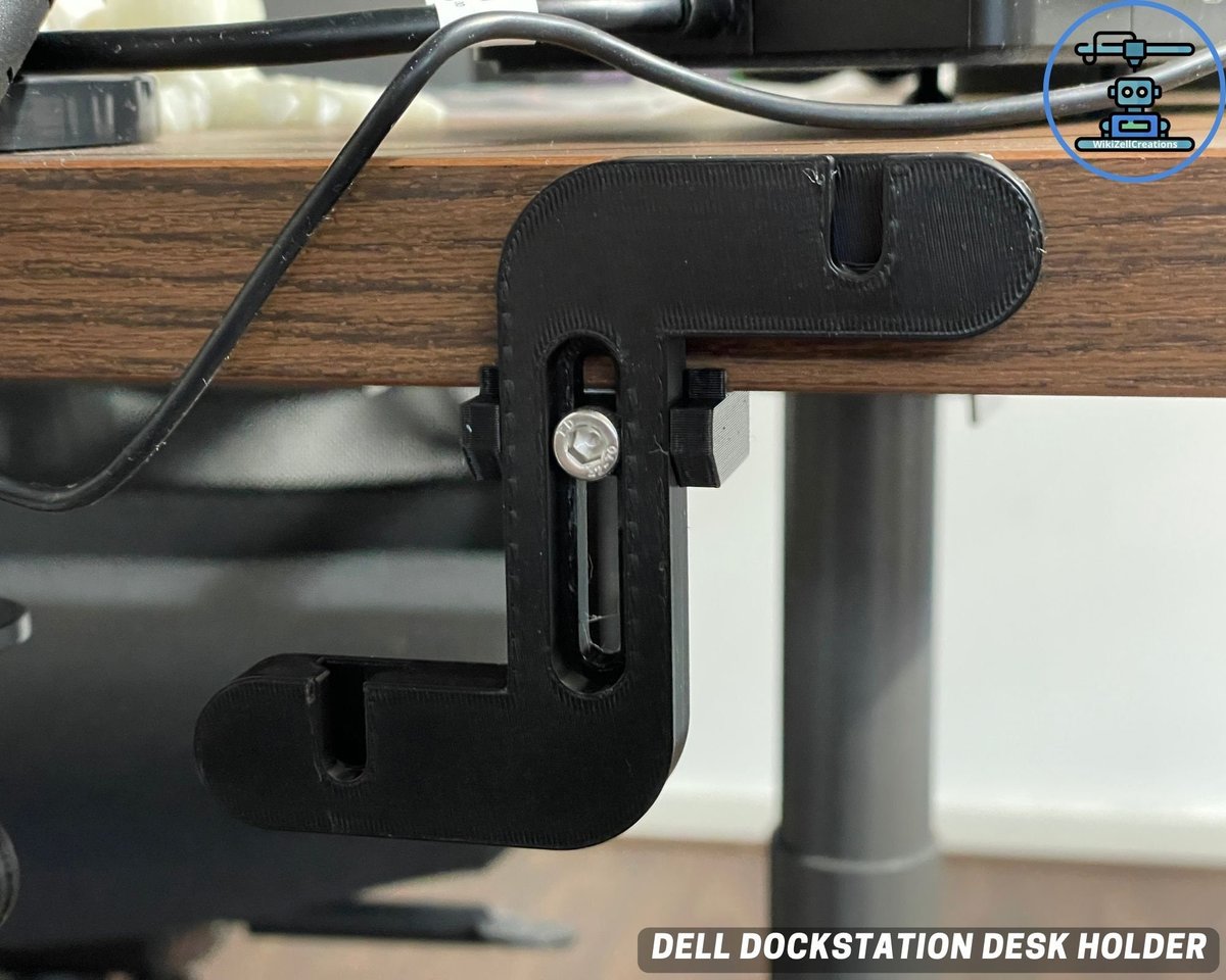 Desk Mount for Dell WD19TBS, WD19TB, WD19, WD19S, WD22TB4 - Docking Station Dell Desk Mounting Bracket - Image 3