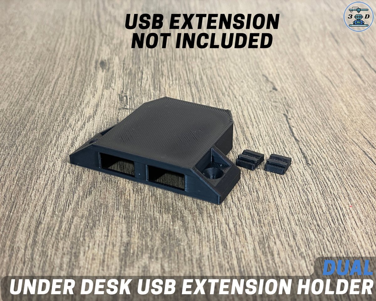 Dual Under Desk USB extension Holder | USB desk organizer | UGREEN usb extension cable holder - Image 3
