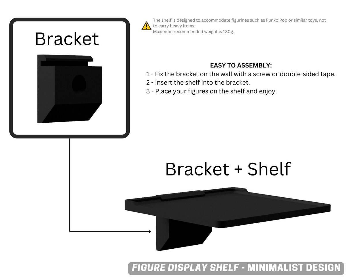 Figure Display Shelf - Minimalist design | Display Shelf | Wall Mount Display Shelf for Figures and statue - Image 5