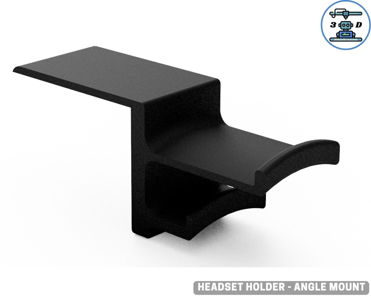 Headset Holder For Desk Minimalist design | Angle Headset holder | Headphone Stand Desk | Support Headset for Desk Angle | Headphone hook - Image 1