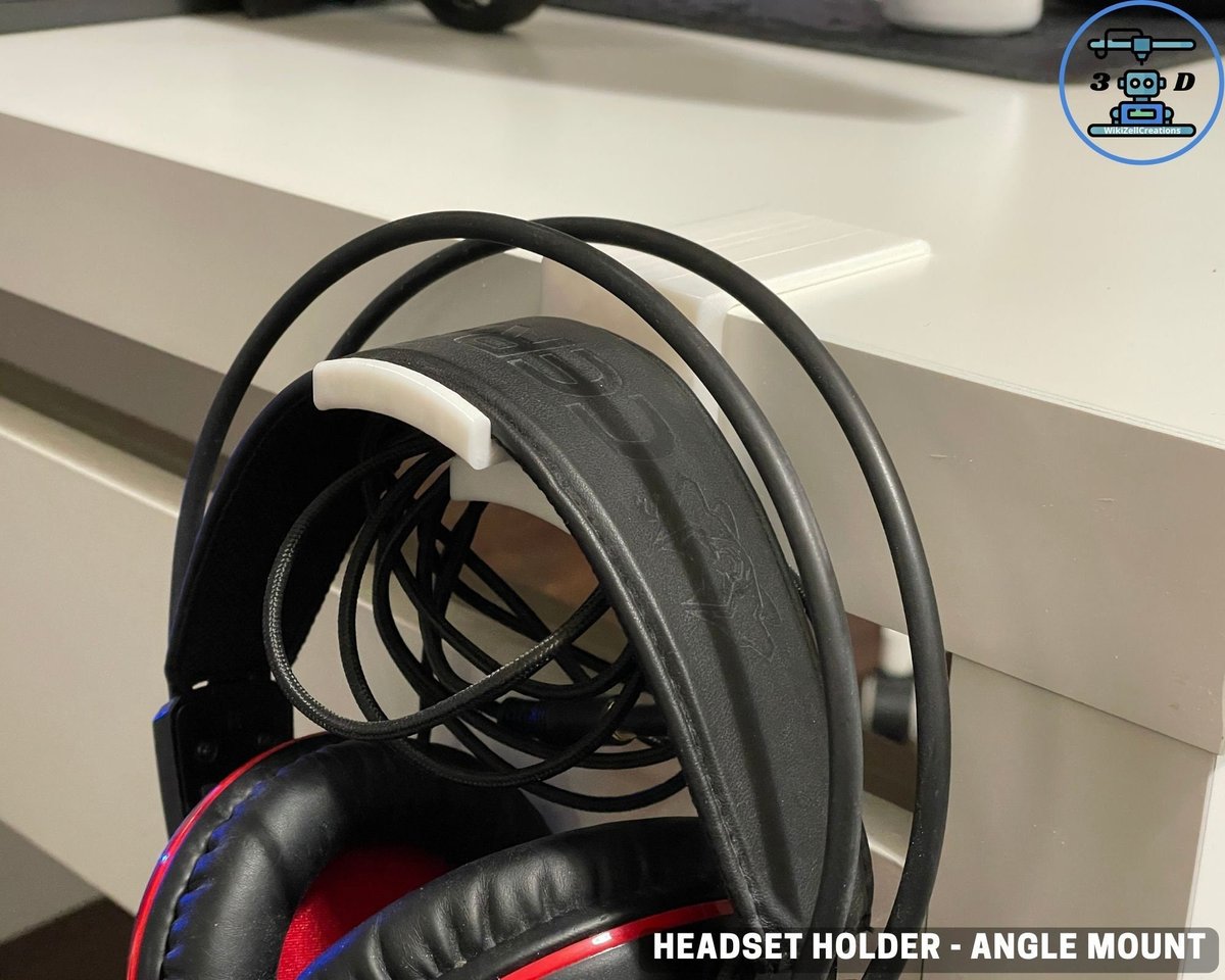Headset Holder For Desk Minimalist design | Angle Headset holder | Headphone Stand Desk | Support Headset for Desk Angle | Headphone hook - Image 2