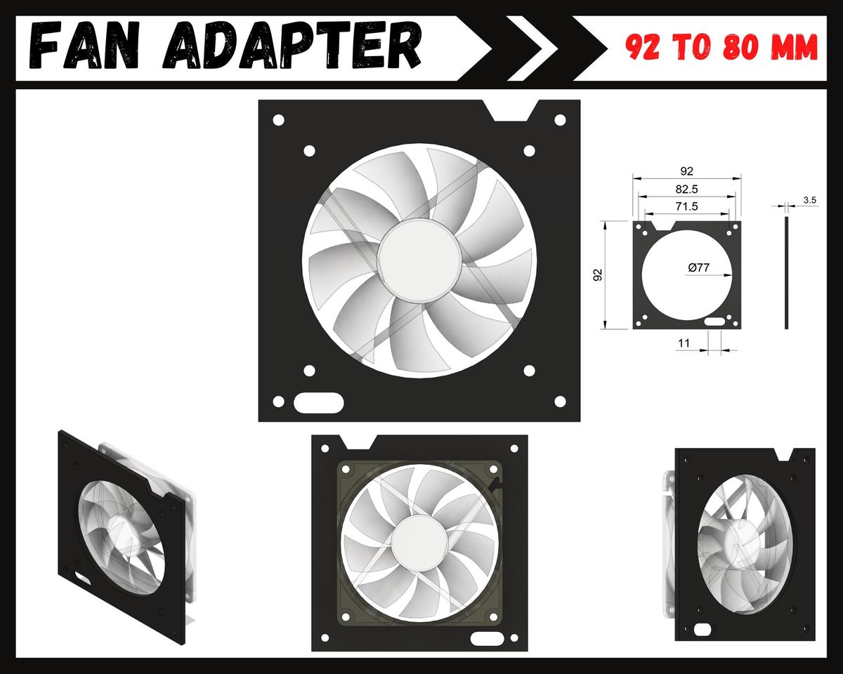 PC Fan Adapter – Versatile Sizes for Enhanced Cooling | Noctua Fan Adapter - Image 5