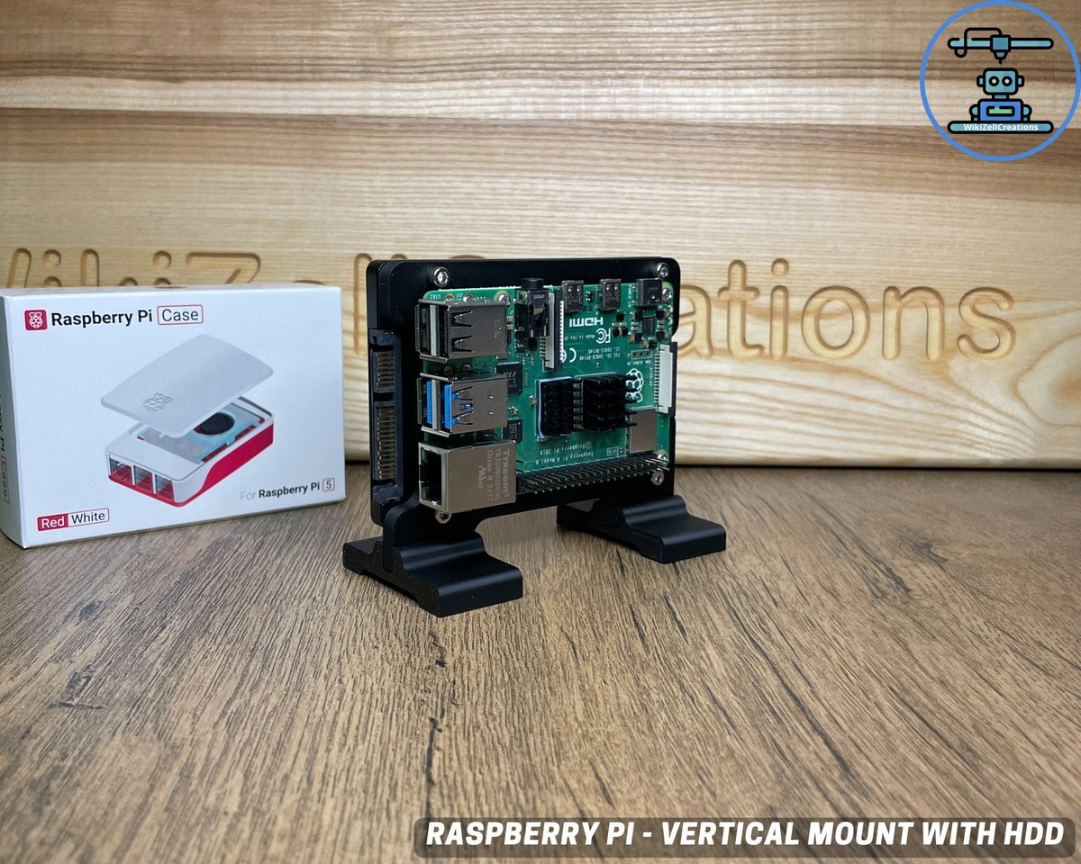 Raspberry Pi Vertical Mount with Integrated HDD Support - Image 3