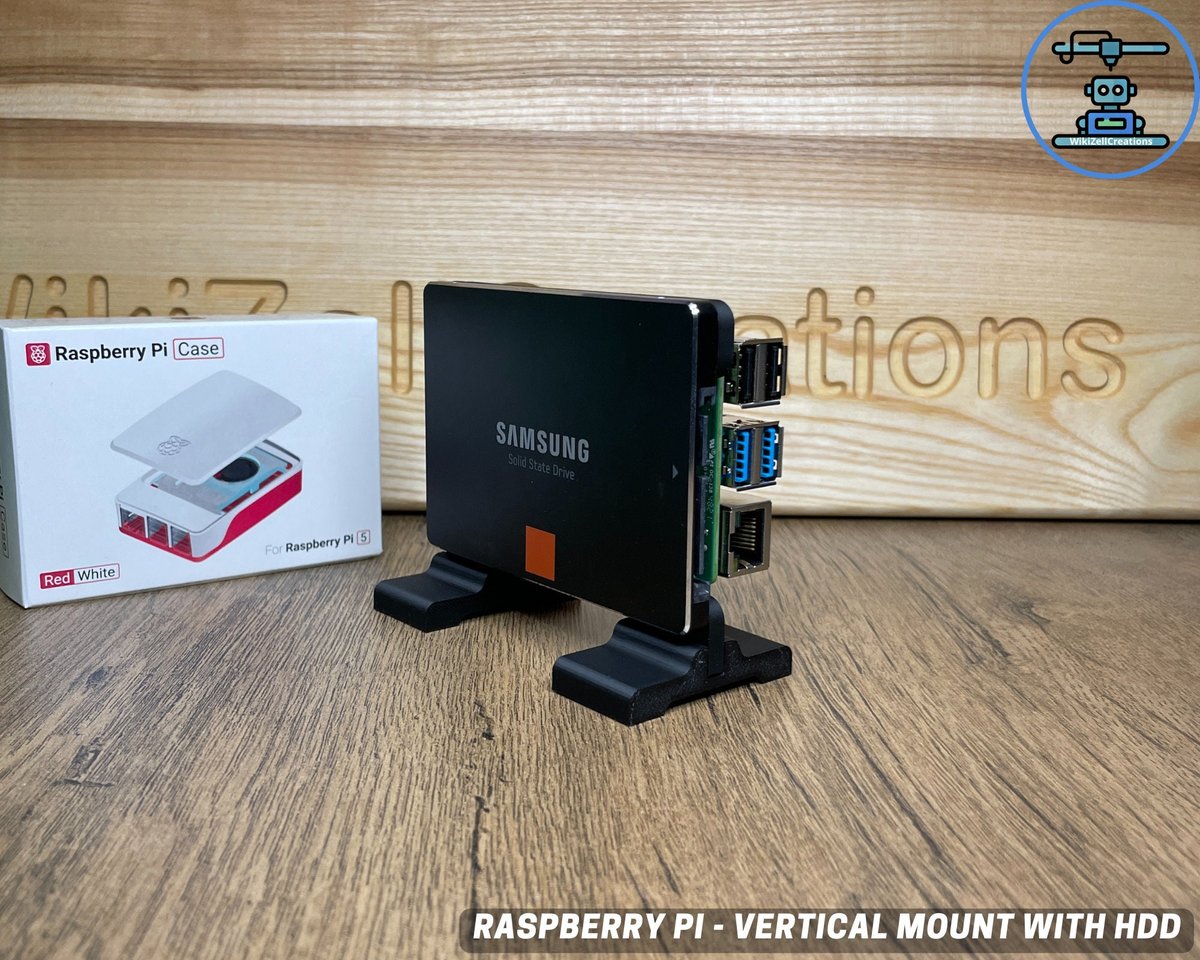 Raspberry Pi Vertical Mount with Integrated HDD Support - Image 4