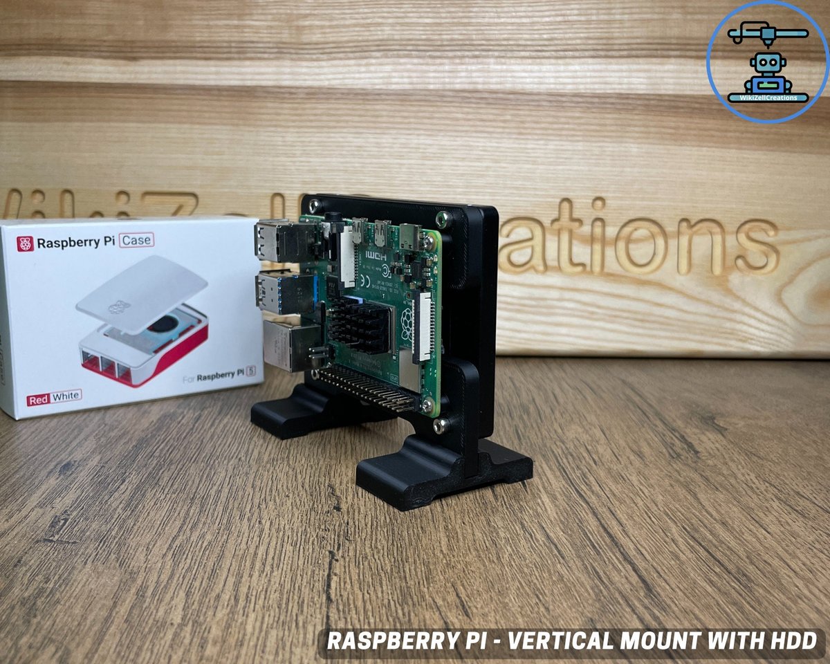 Raspberry Pi Vertical Mount with Integrated HDD Support - Image 5