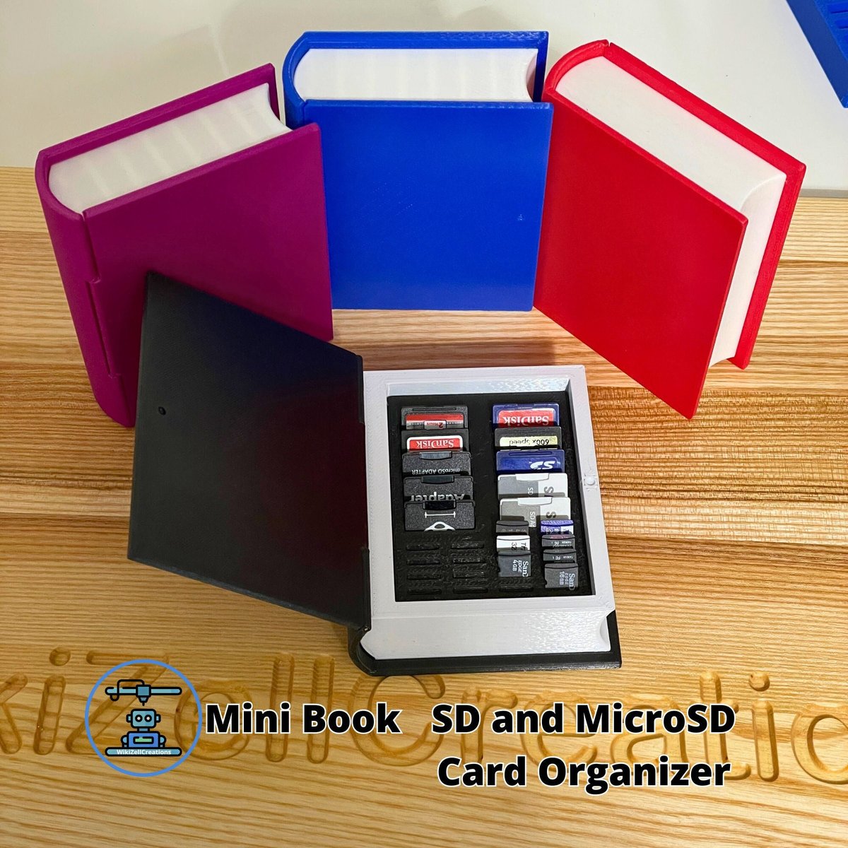 SD Card and Micro SD Card Holder Book Shaped / Mini Brands / Storage / Organizer / Desk Storage / Office / Office Gift - Image 1