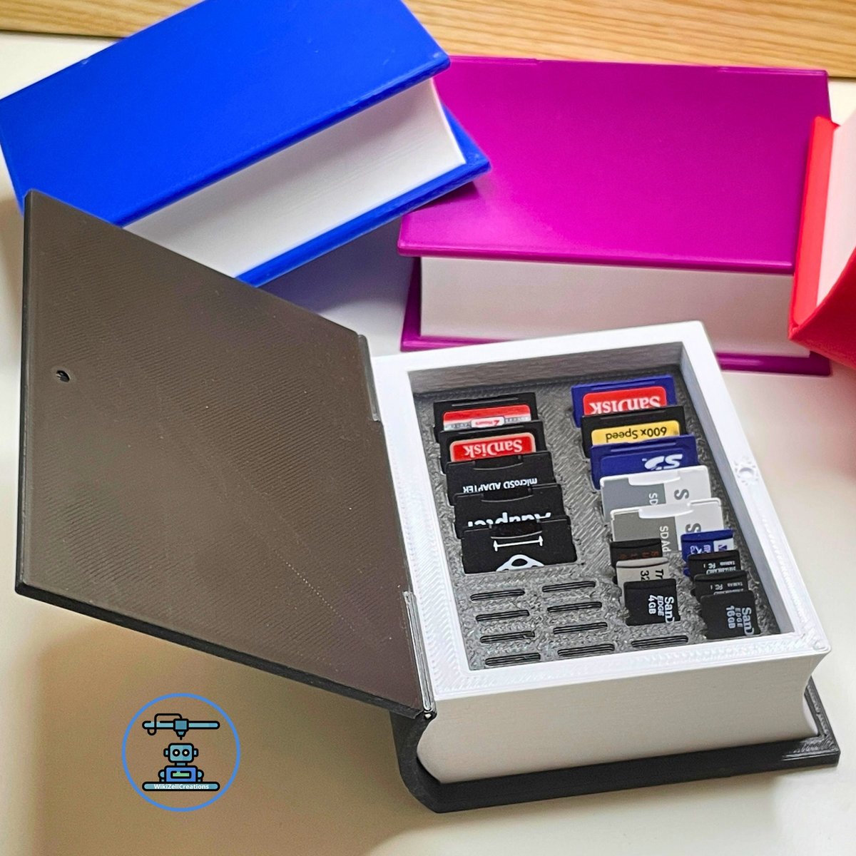 SD Card and Micro SD Card Holder Book Shaped / Mini Brands / Storage / Organizer / Desk Storage / Office / Office Gift - Image 3