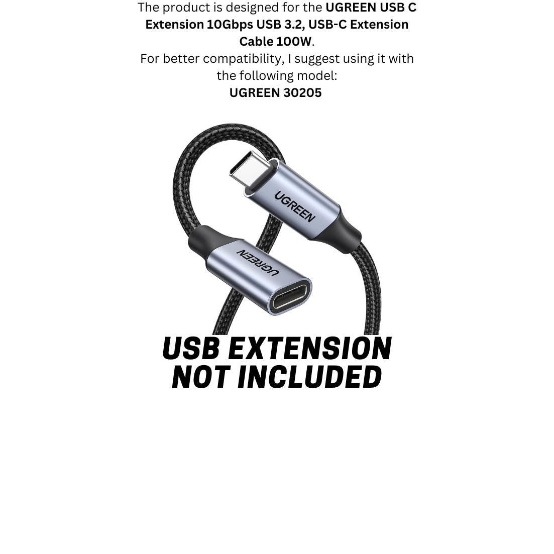 USB-C & USB-C - Dual Under Desk USB Extension Holder | usbdesk organizer | ugreen usb extension cable holder - Image 6